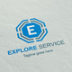 Explore Service E Letter Logo
