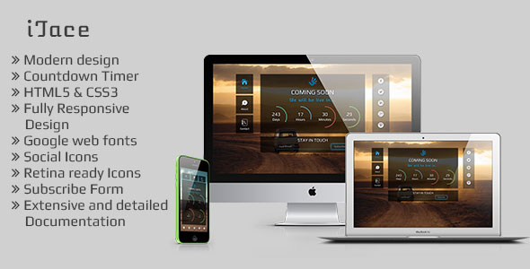iTace - Responsive Countdown Template