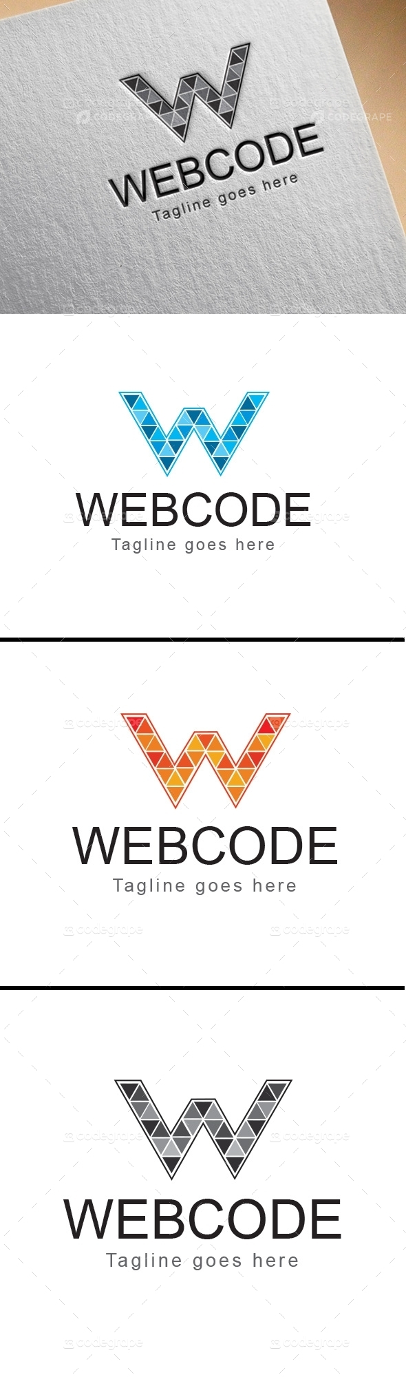 Webcode  w Letter Logo