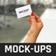 Business Card in Hand Mock-Ups