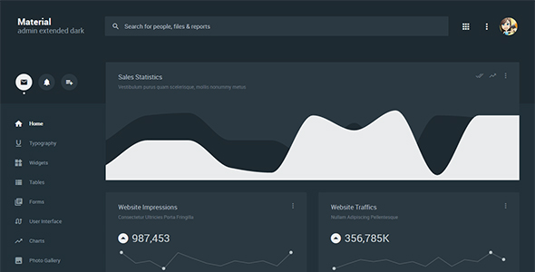 Material Admin - Dark Theme