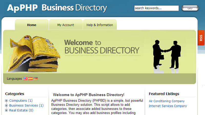 PHP Business Listings Classified Directory Script