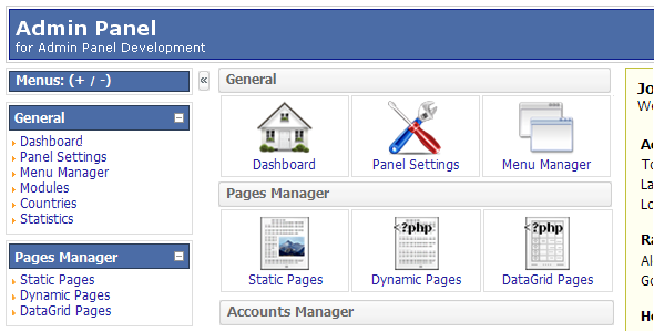 PHP AdminPanel Script