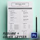 Clean Resume Template With Cover Letter