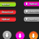 Colorful Upload & Download Buttons Collection