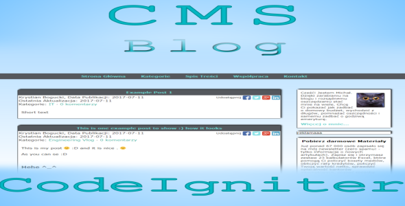 CMS powered by CodeIgniter