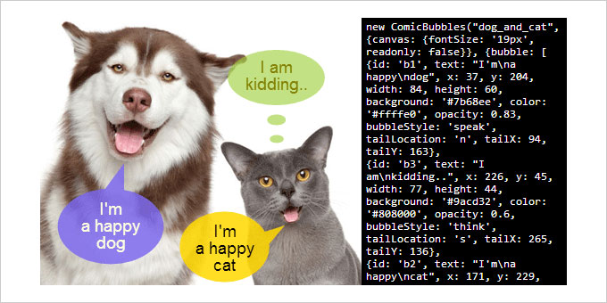 ComicBubbles - Speech Balloon JavaScript Library