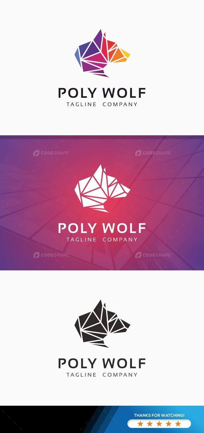 Poly Wolf Logo