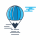 Flying Balloon Travel Logo