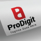Pro Digit P and D Letter Logo Design