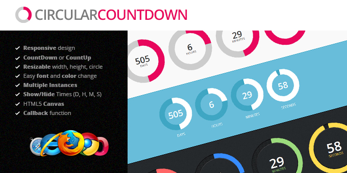 Circular Countdown jQuery Plugin