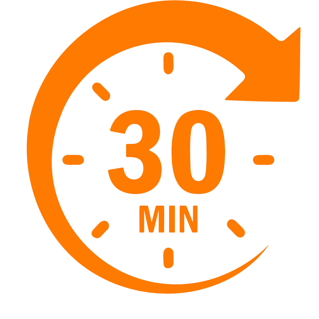 Icon Uhr 30 Minuten