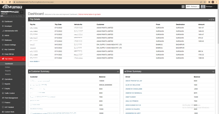FTL Dashboard