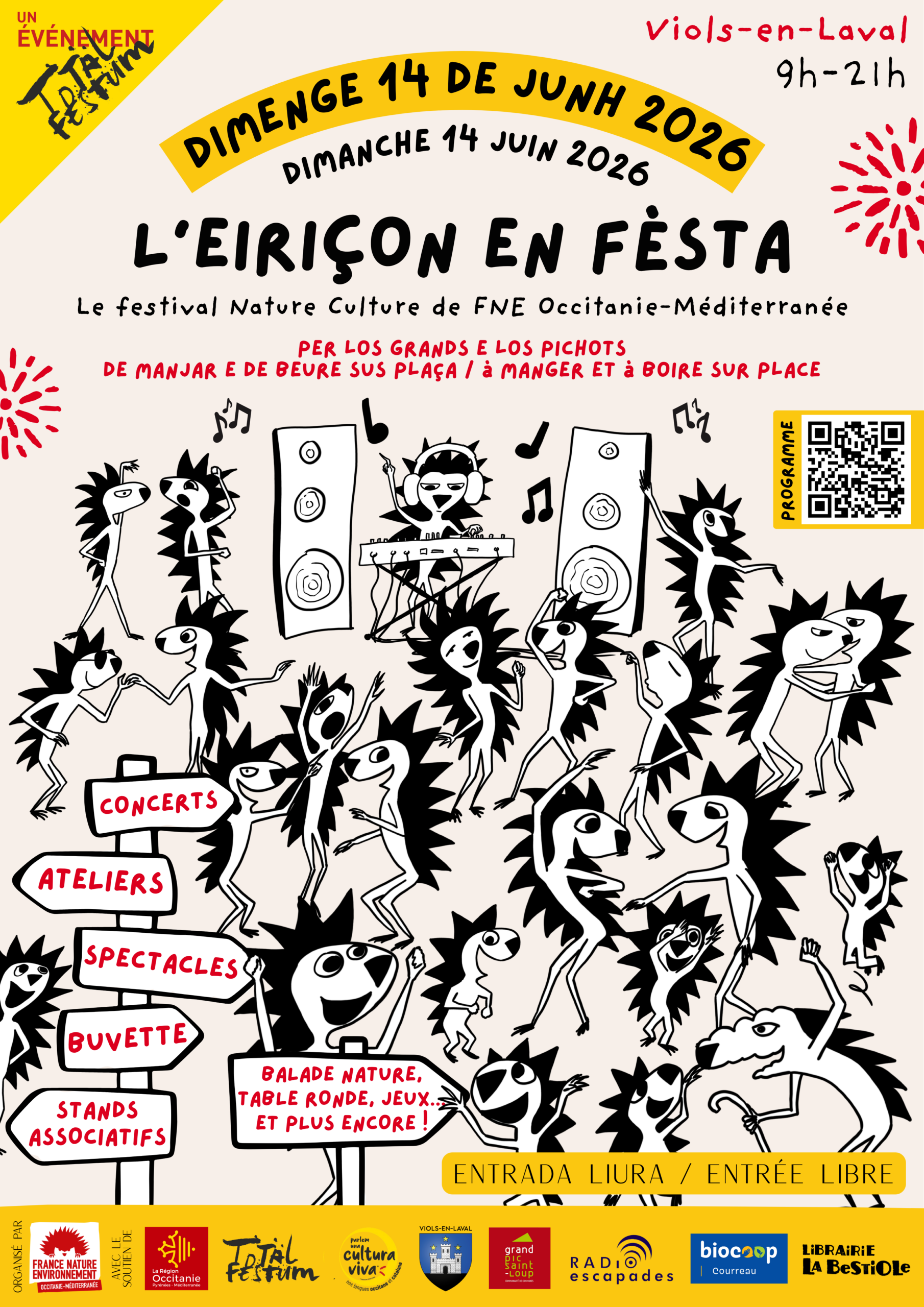 L’Eiriçon en Fèsta : FNE OCMED organise son festival culture et nature, le 14 juin à Viols-en-Laval !