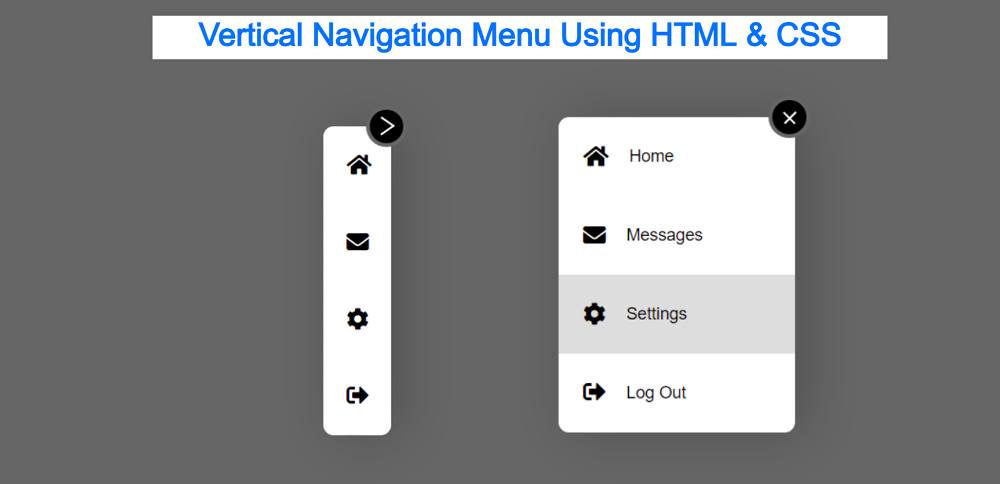 Simple Vertical Navigation Menu Using HTML & CSS