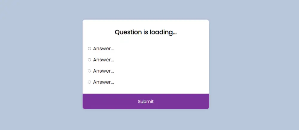 Submit button of this Quiz App