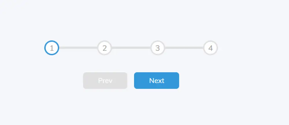 Responsive Step Progress control button
