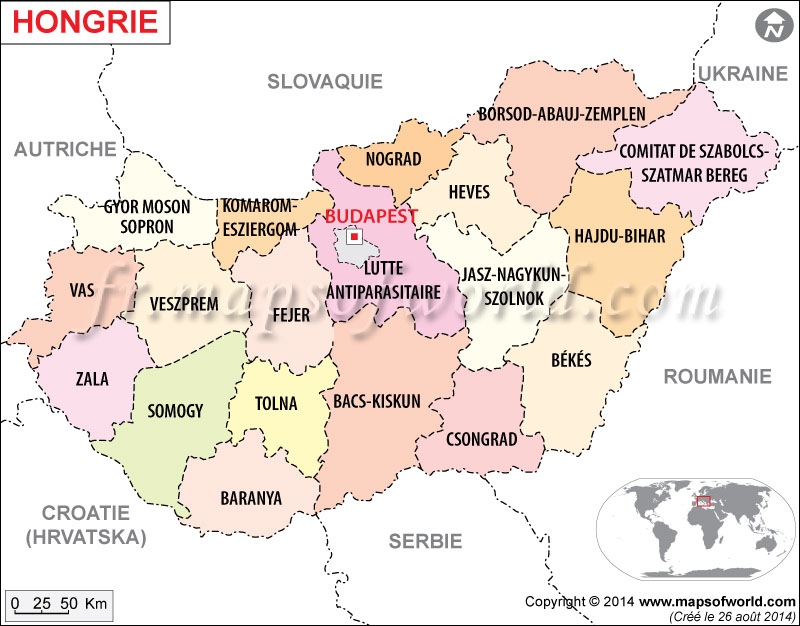 Hongrie Carte
