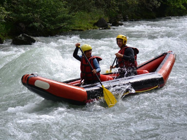 2 personnes canoraft Gorges de l’Isère