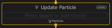VisualEffectGraphのUpdate Particleコンテキスト