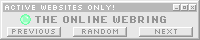 A Windows style dialog box titled 'THE ONLINE WEBRING' with three clickable buttons labeled Previous, Random, and Next