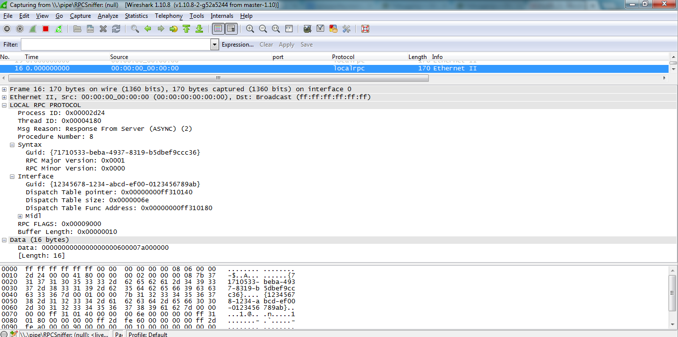 sniffing example in spoolsv process