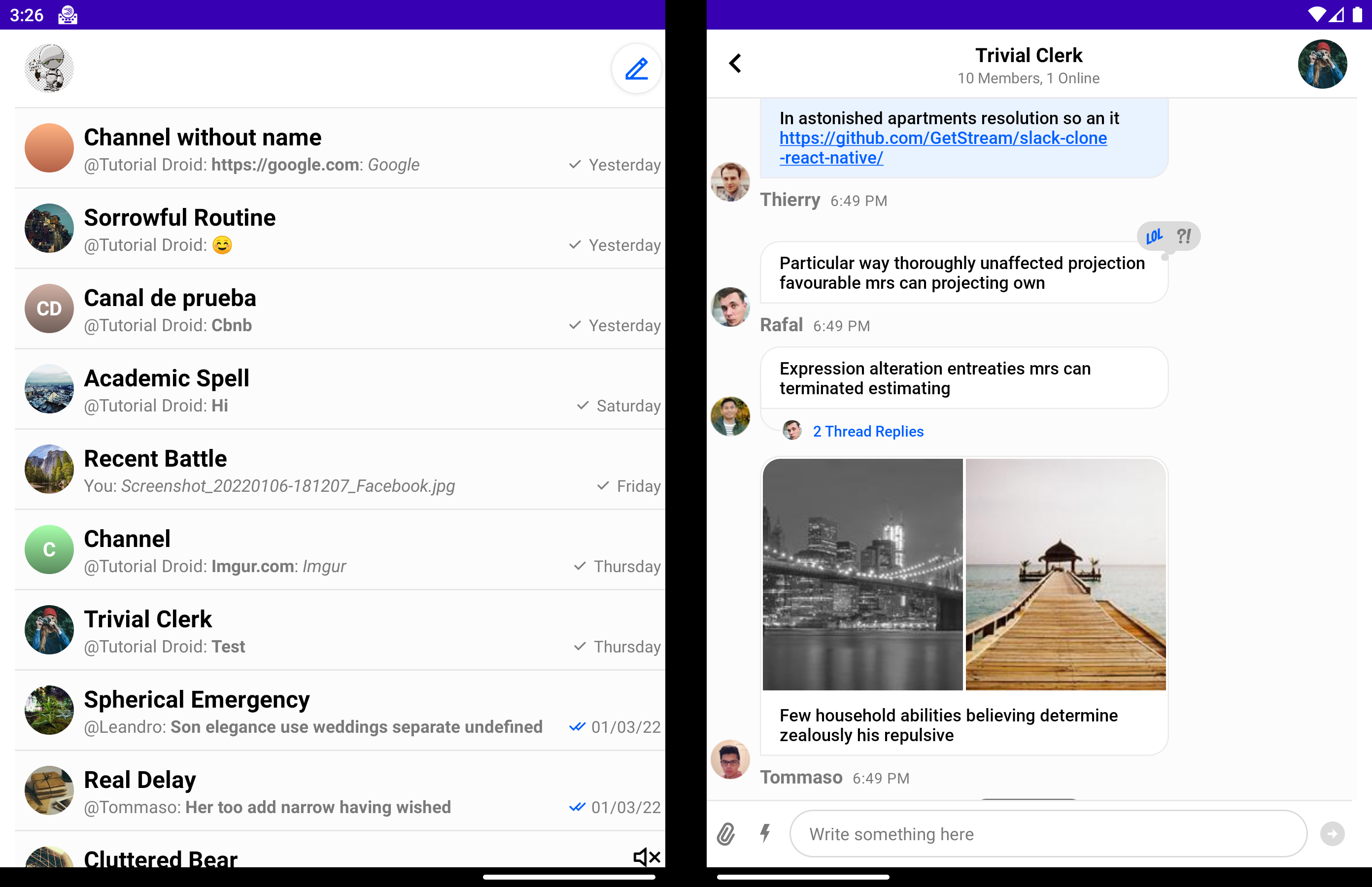 Foldable Chat Preview