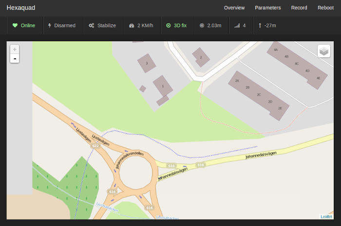 node-copter web interface