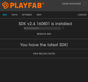 View the current SDK and upgrade to the latest SDK. EditorExtensions_SKDs