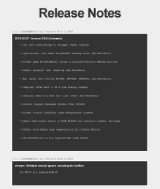 Node's release notes