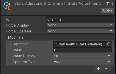 Stats Adjustment Example