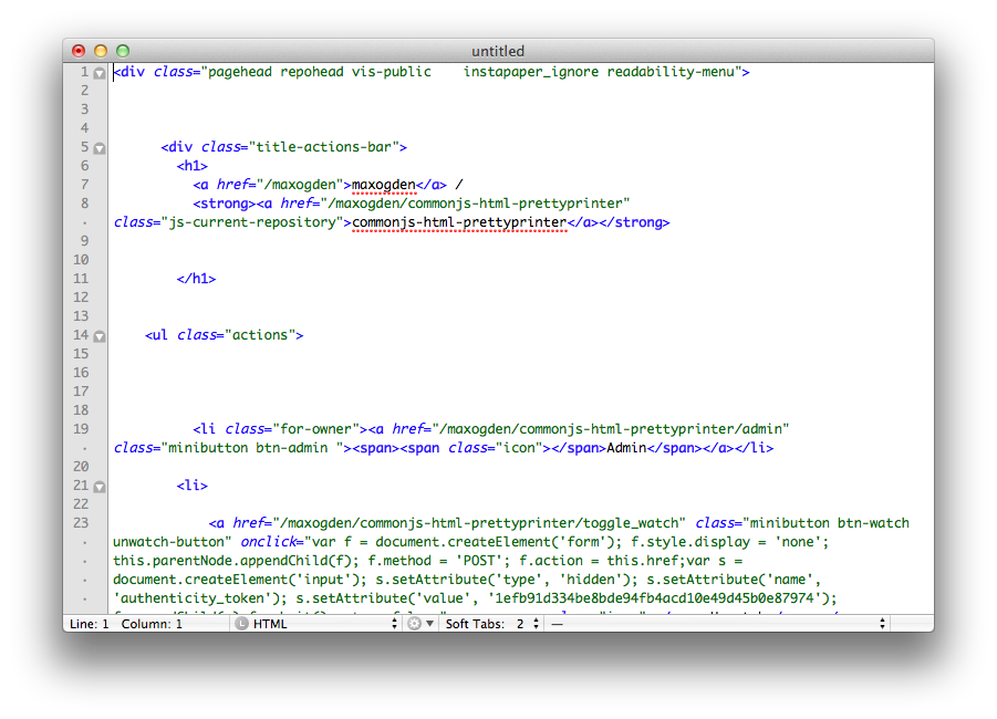 Before pretty printing