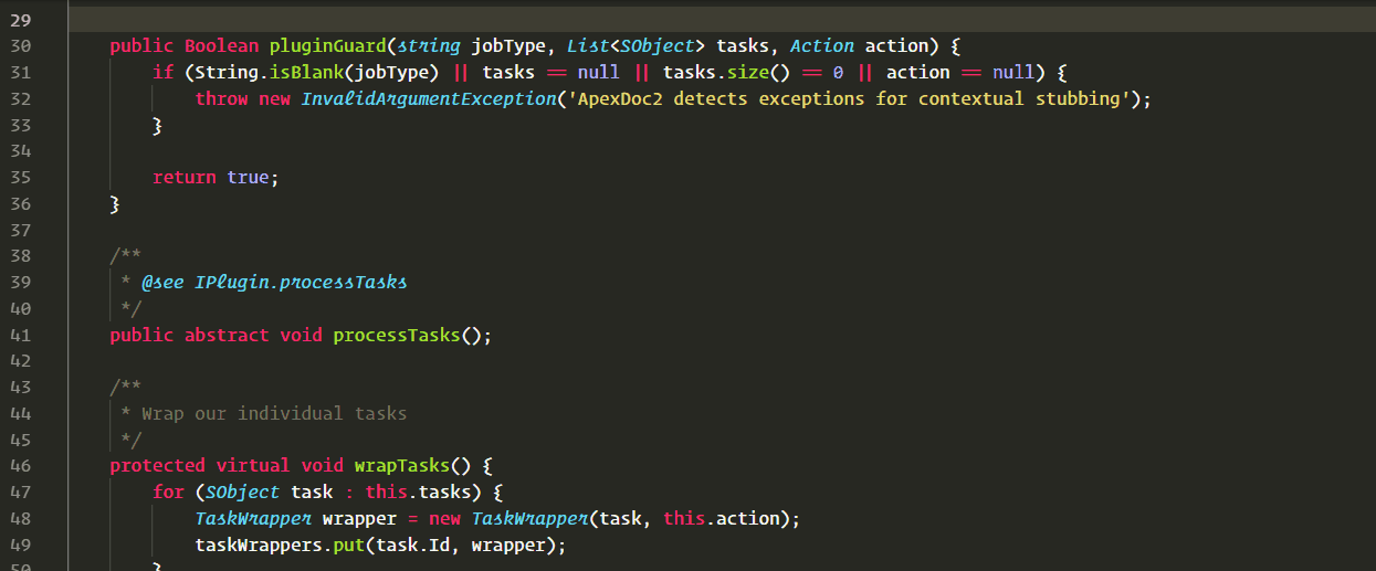 Method Comment Example
