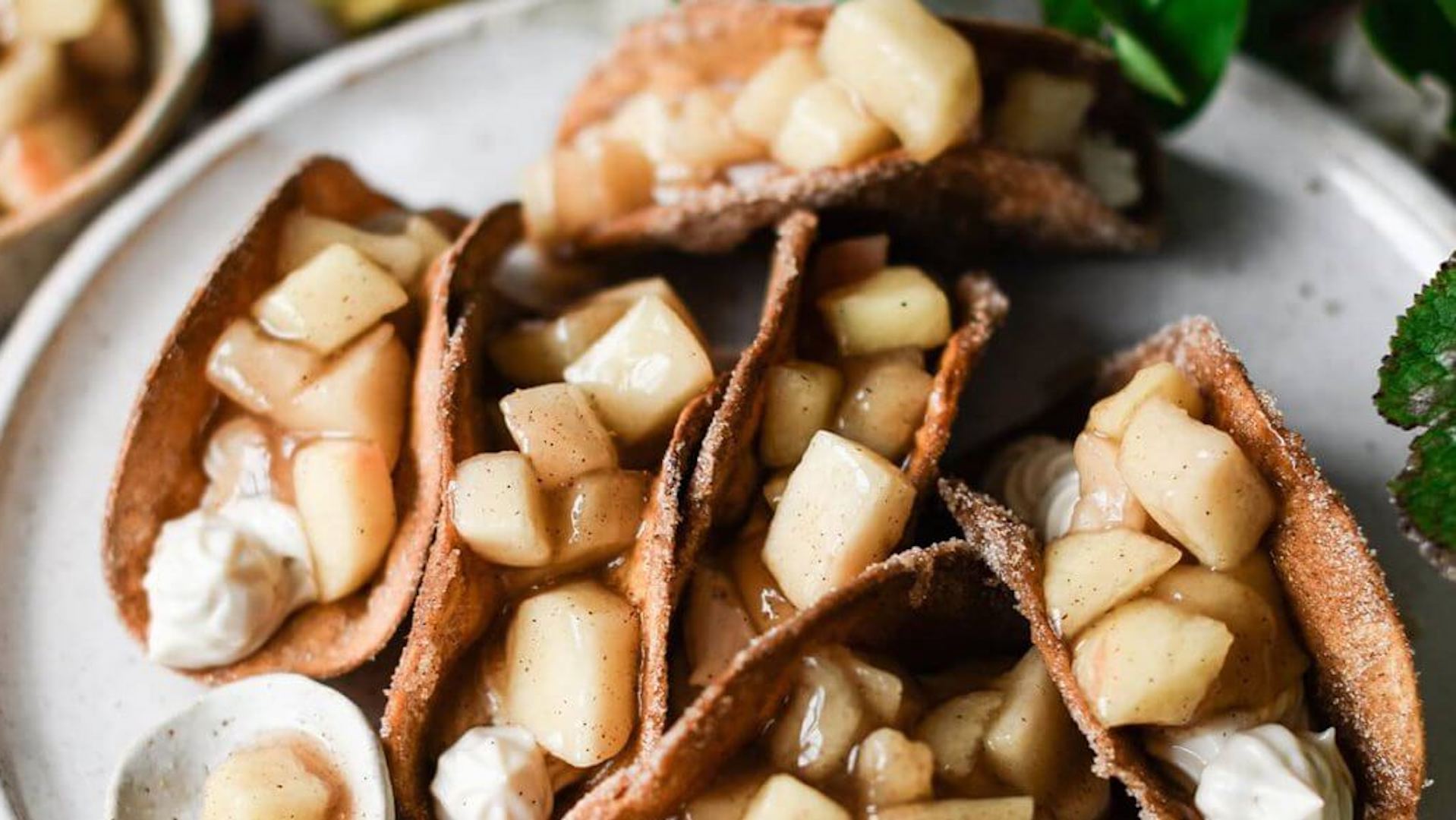 Apple cinnamon churros tacos made with BFree sweet potato wraps Apple cinnamon churros tacos made with BFree sweet potato wraps