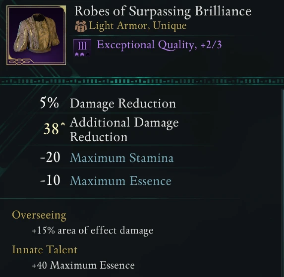 avowed robes of surpassing brilliance
