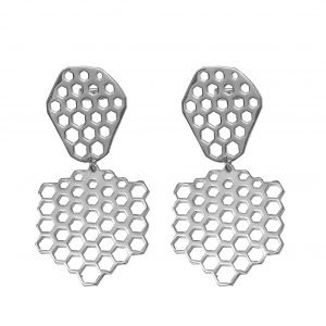 BEE HAPPY PENDANT BIG SILVER