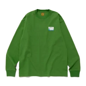 Back view of green Human Made Polar Bear T Shirt