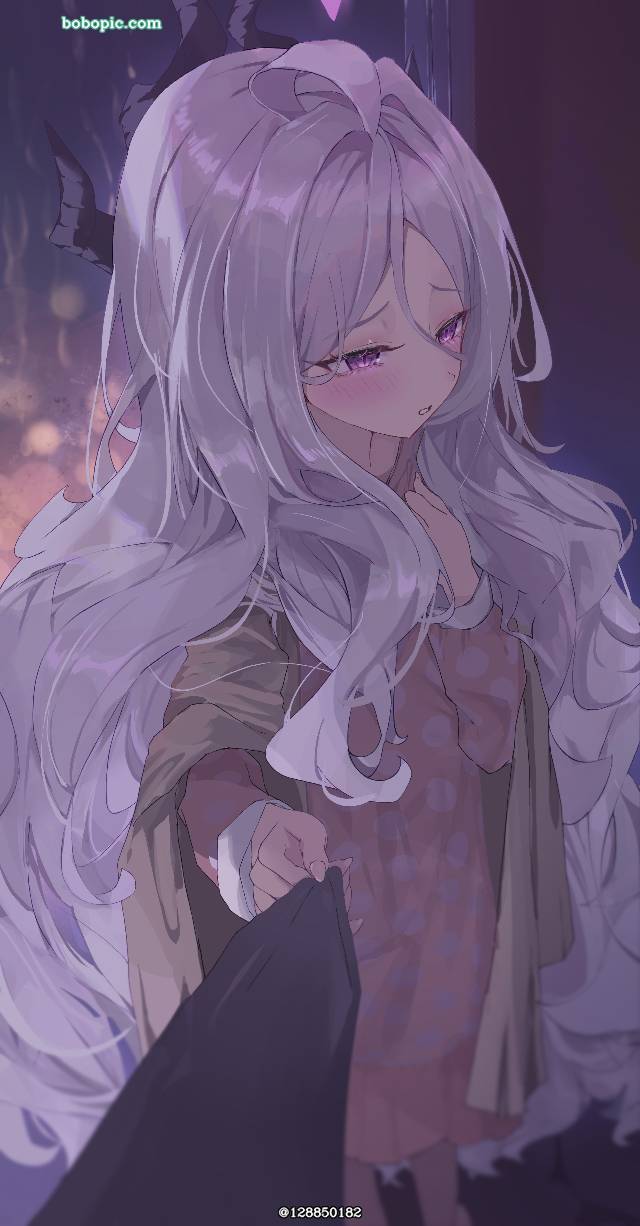 一张空崎日奈,女孩,蔚蓝档案,白发,长发绘画图片