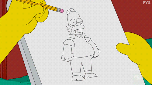 Homer from the simpsons drawing