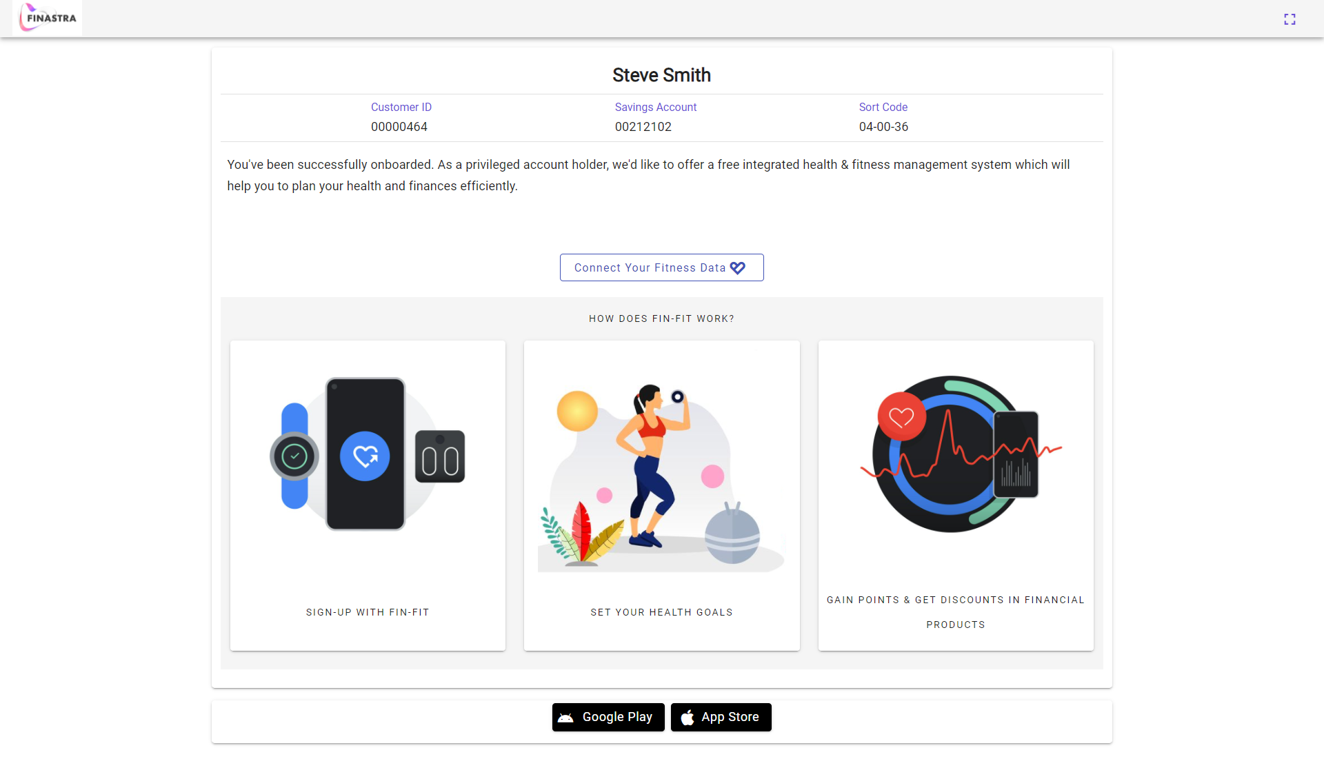 Customer Onboarding and Fitness Connector