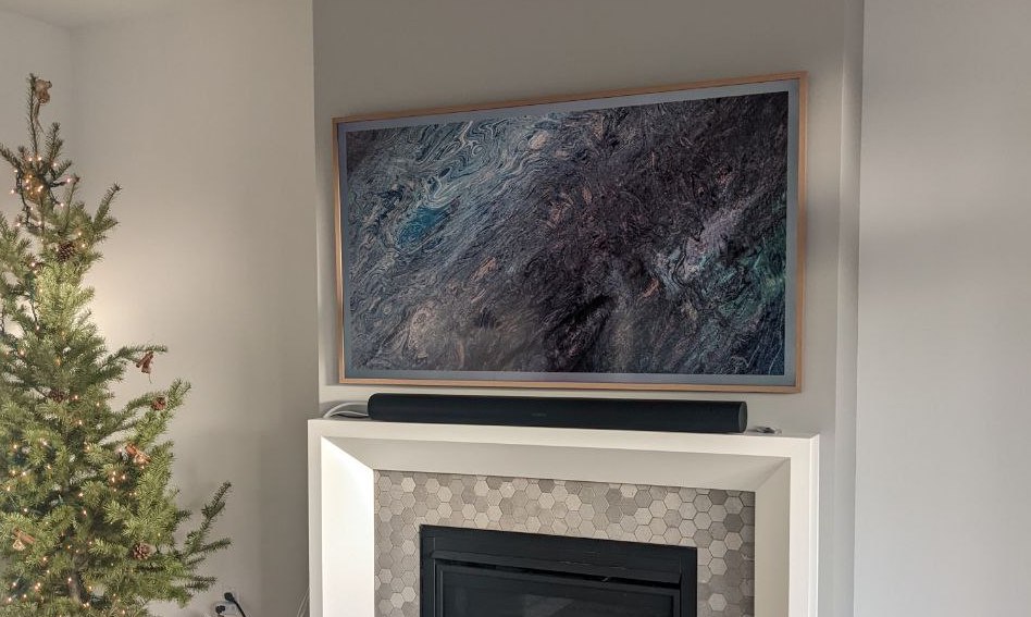 TV with some art on it