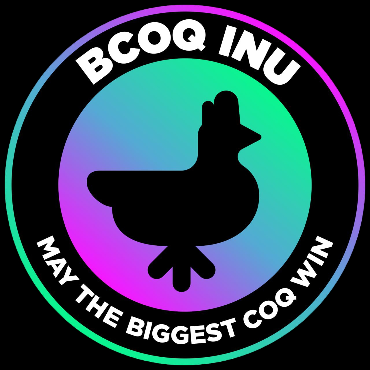 BLACK COQ INU (bcoq) Farcaster social identity (Fname handle) PFP