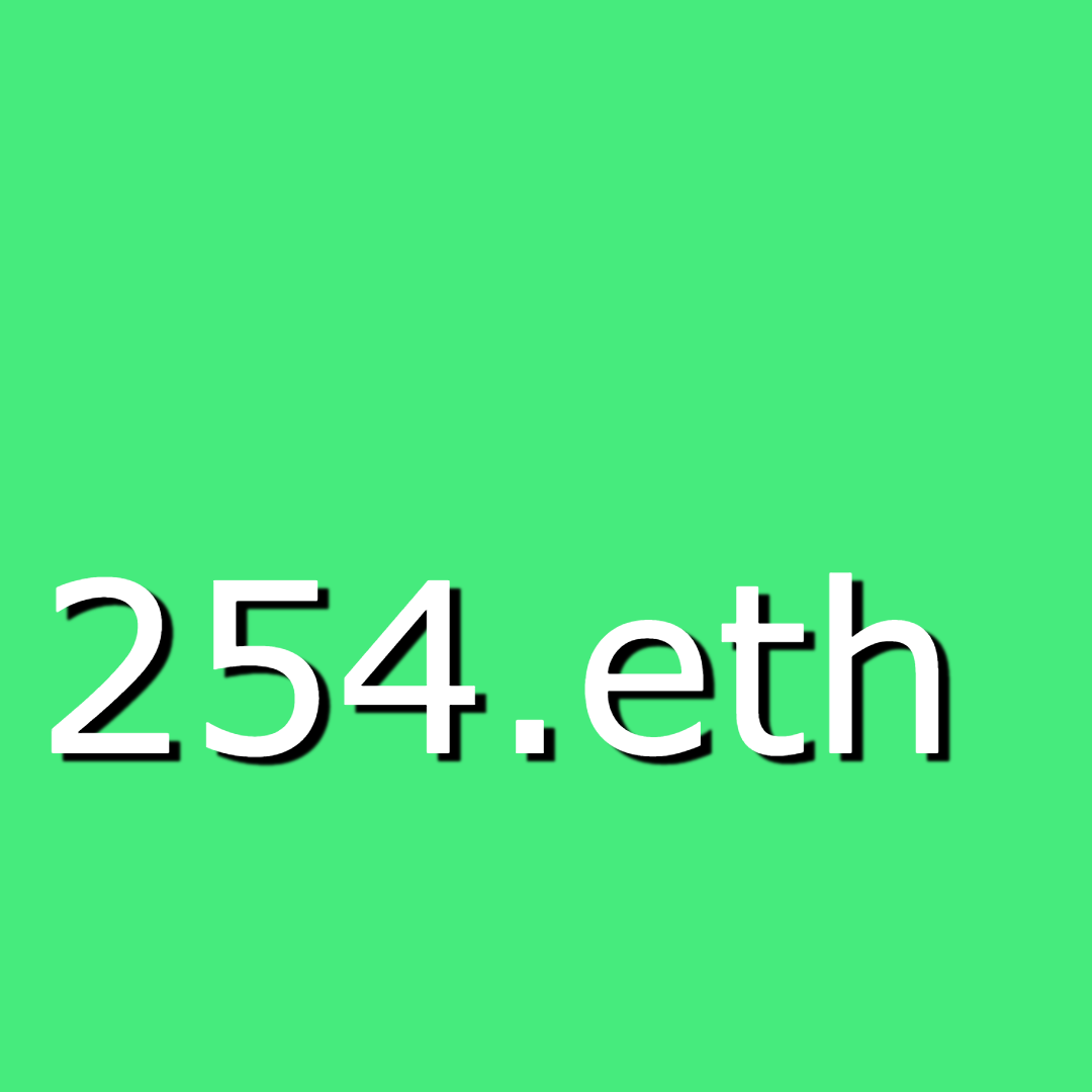 254.eth Ethereum Name Service (ENS and .eth domain) PFP