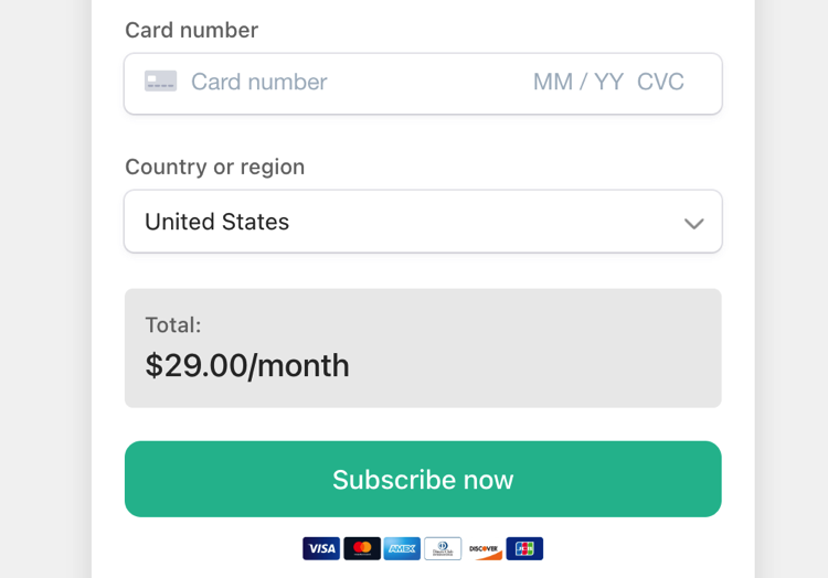 PayForm Payment Forms Template Example 1
