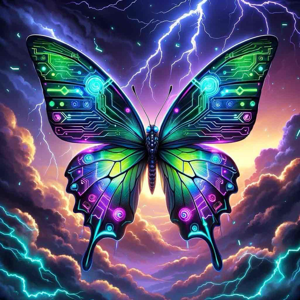 butterfly (nerdsniped) Farcaster social identity (Fname handle) PFP