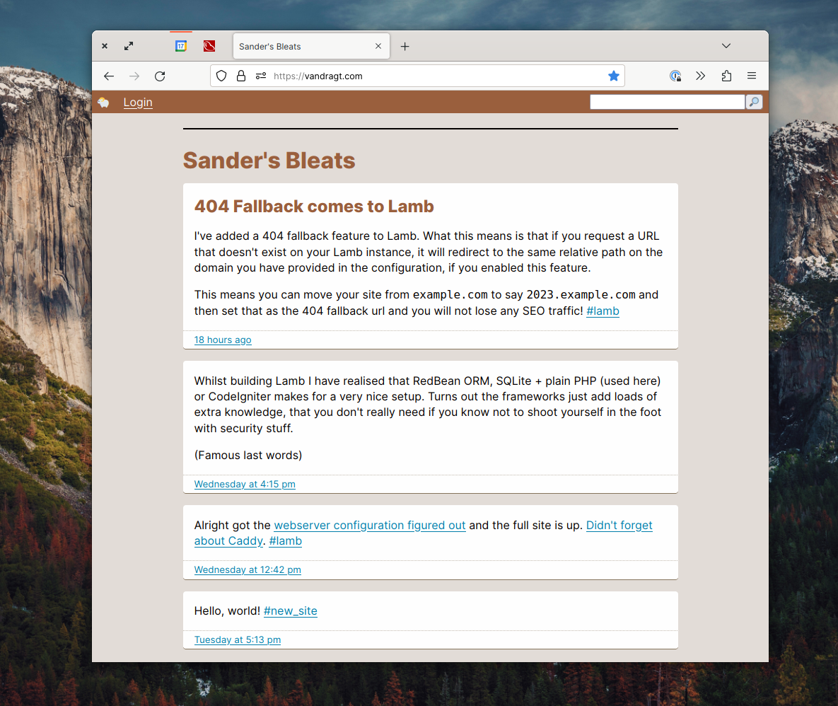 A demo Lamb instance Demo Lamb instance