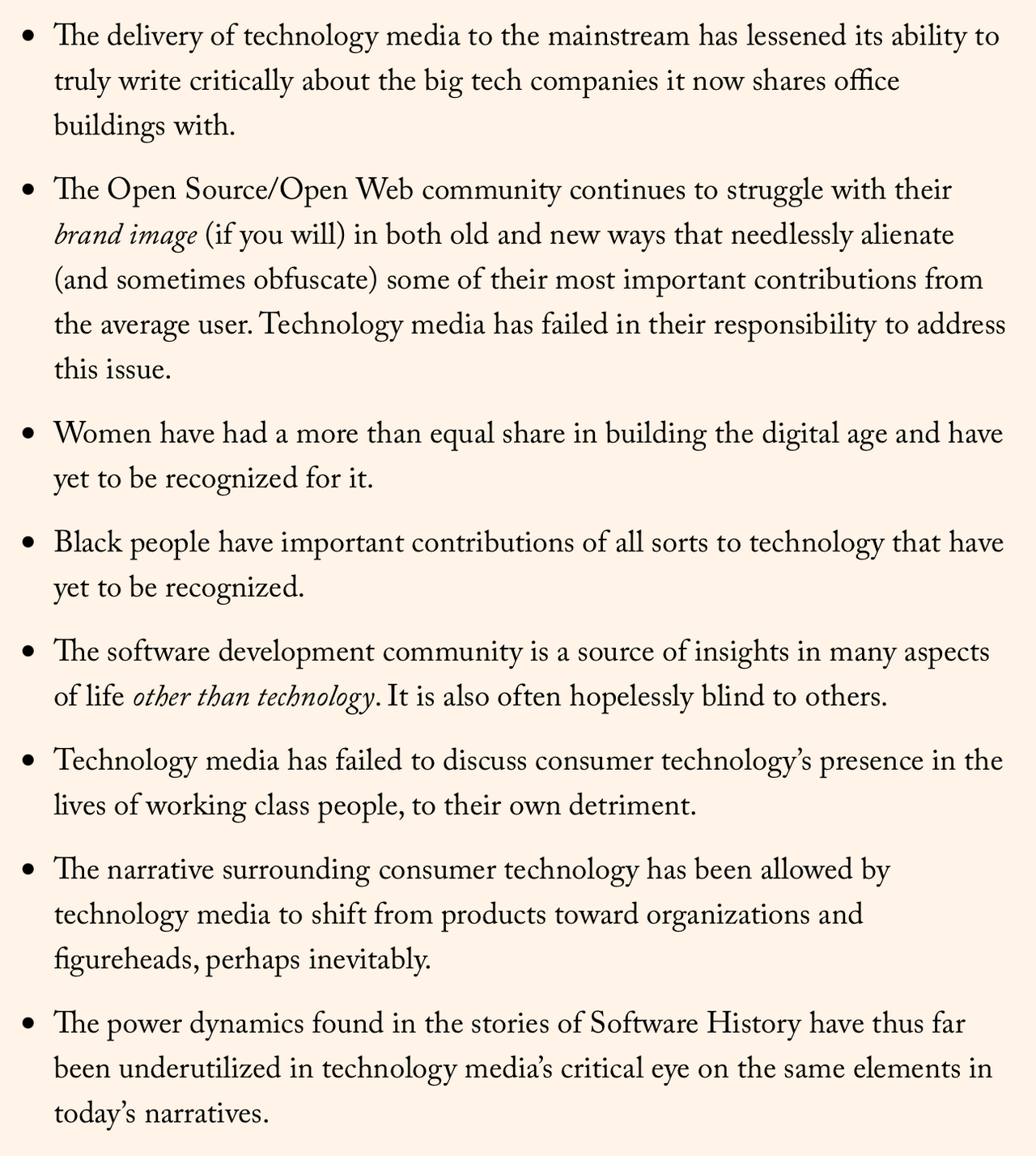 Editorial Considerations List