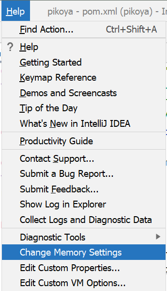 Change memory settings