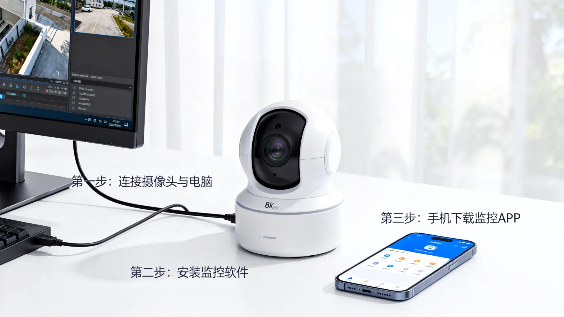 监控摄像头怎么连接电脑和手机 监控摄像头怎么连接电脑和手机