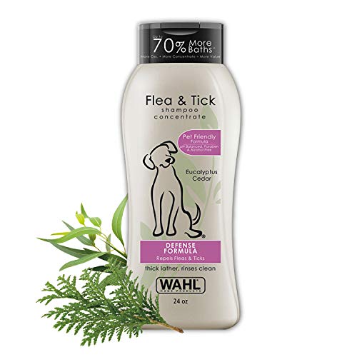 Wahl Flea & Tick Repelling Dog Shampoo for Pets - Defense Formula with Eucalyptus Cedar & Rosemary - 24 oz Wahl Flea & Tick Repelling Dog Shampoo for Pets - Defense Formula with Eucalyptus Cedar & Rosemary - 24 oz